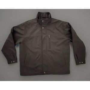 London Fog Men's XL‎ Black Quilted Lined Full Zip Jacket H20 Resistant Outerwear